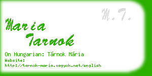 maria tarnok business card